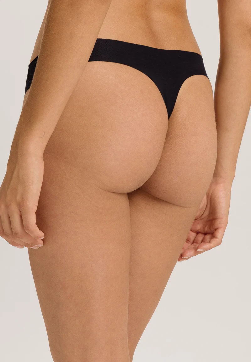 Invisible Cotton Thong | black 071242-070019