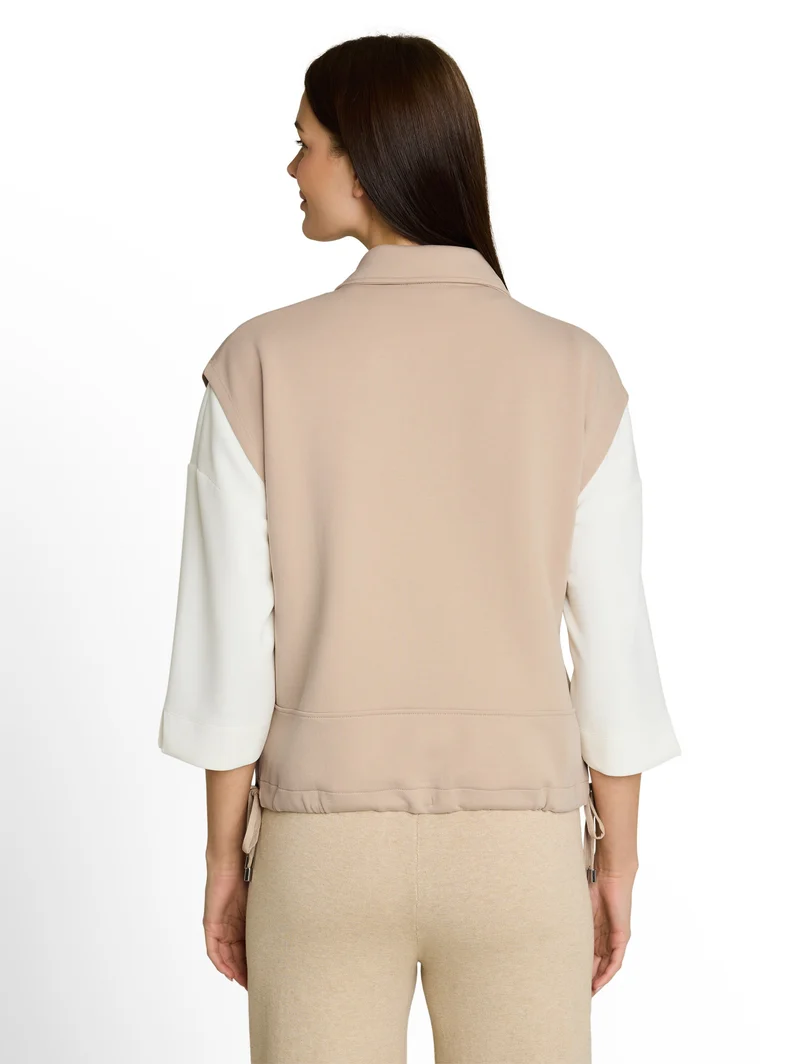 Loose Fit Sweatweste mit Kragen