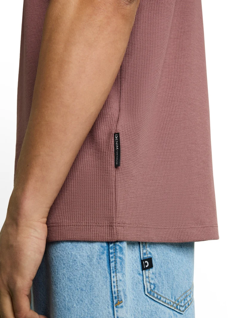 T-Shirt mit Waffelstruktur