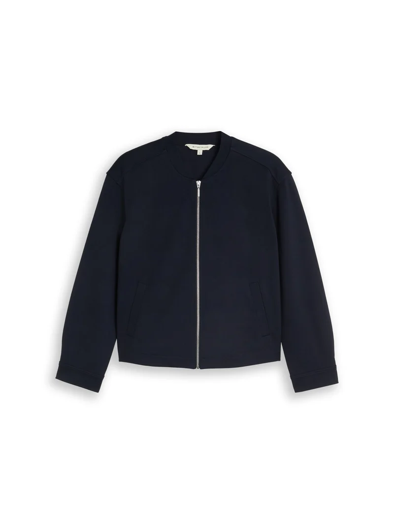 Loose Fit Jacke mit Bomberkragen