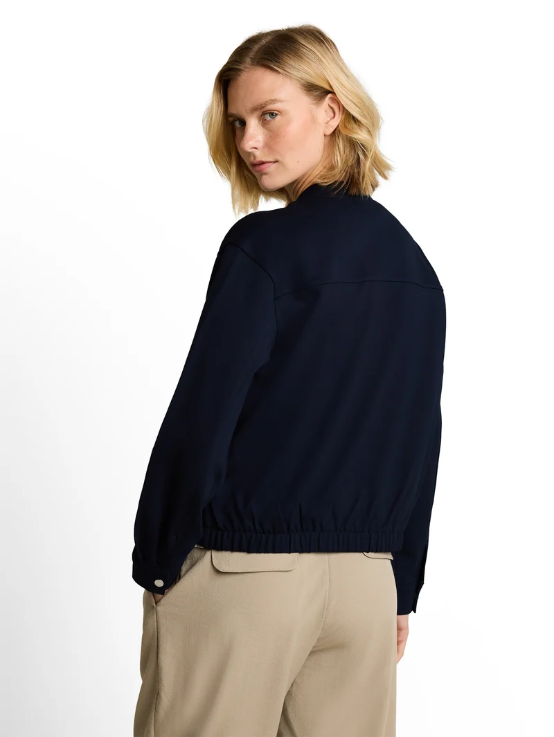 Loose Fit Jacke mit Bomberkragen