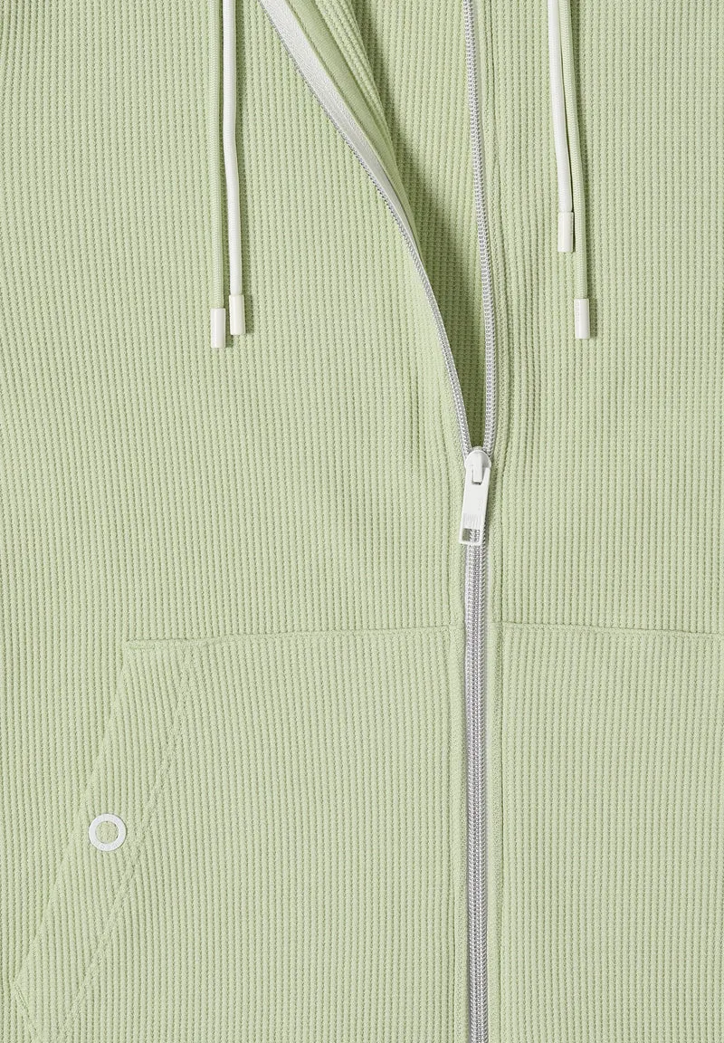 Langarm Jacke mit Kapuze und Struktur