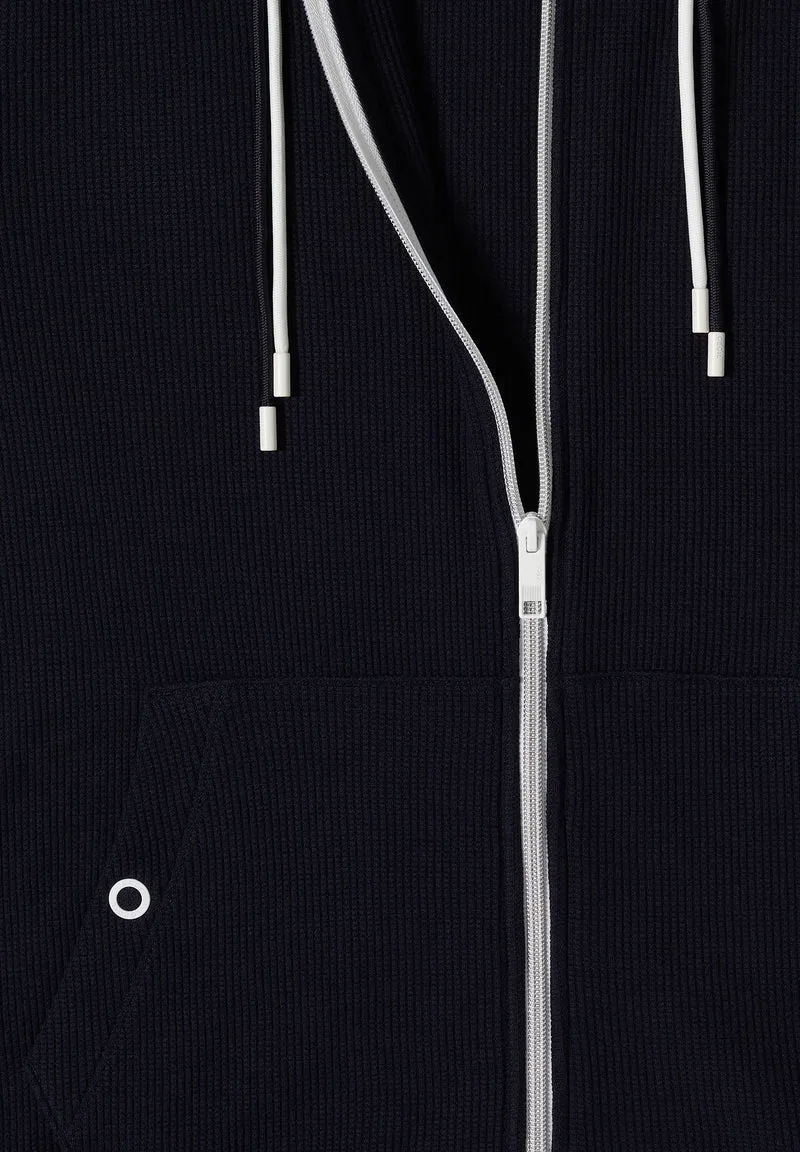 Langarm Jacke mit Kapuze und Struktur