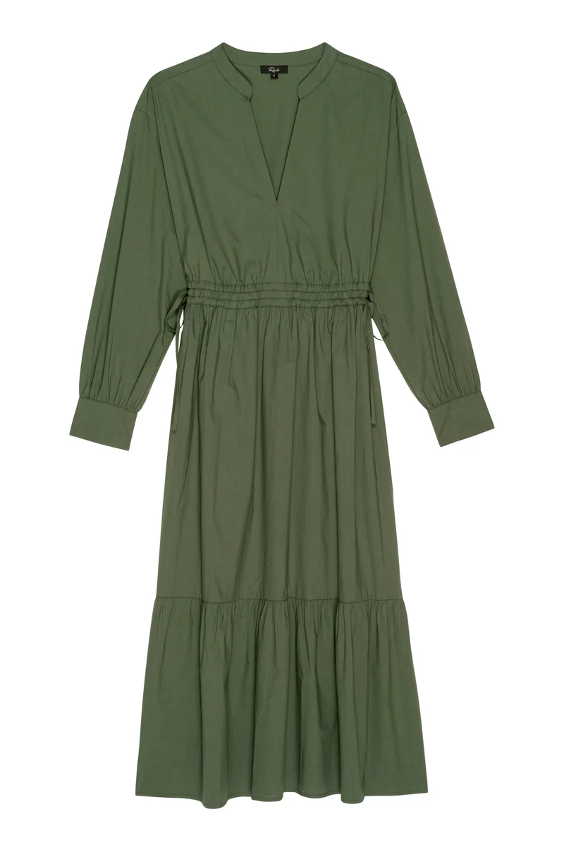 Maple Olive Smoke Midi Dress