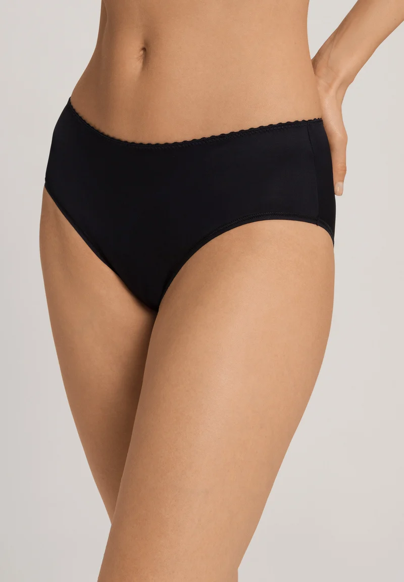 Satin Deluxe Midi Briefs | black 071126-070019