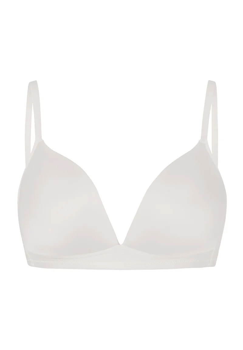 Satin Deluxe Light Padded Soft Cup Bra | off white 071071-070102
