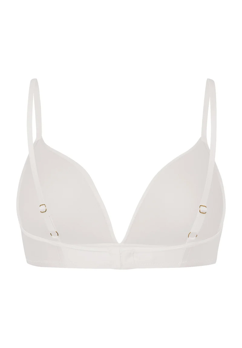 Satin Deluxe Light Padded Soft Cup Bra | off white 071071-070102