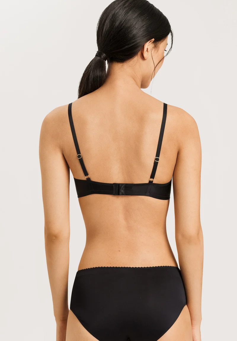 Satin Deluxe Light Padded Soft Cup Bra | black 071071-070019