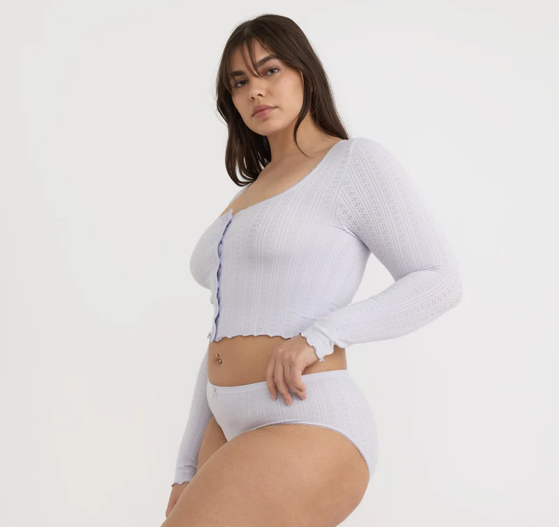 Pointelle Cardigan