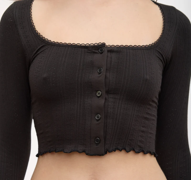 Pointelle Cardigan
