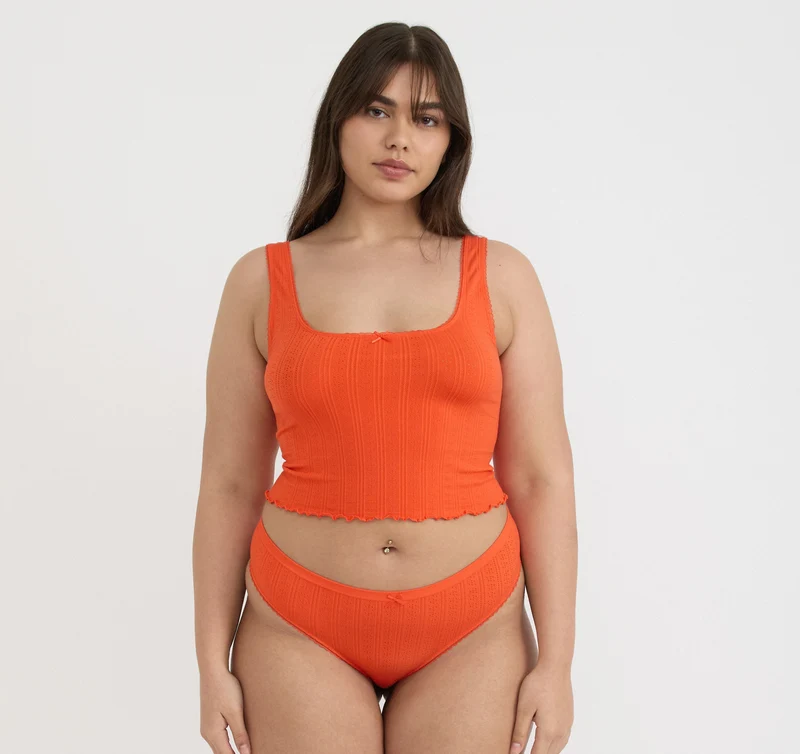 Pointelle Thong
