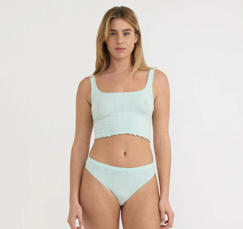 Pointelle Thong
