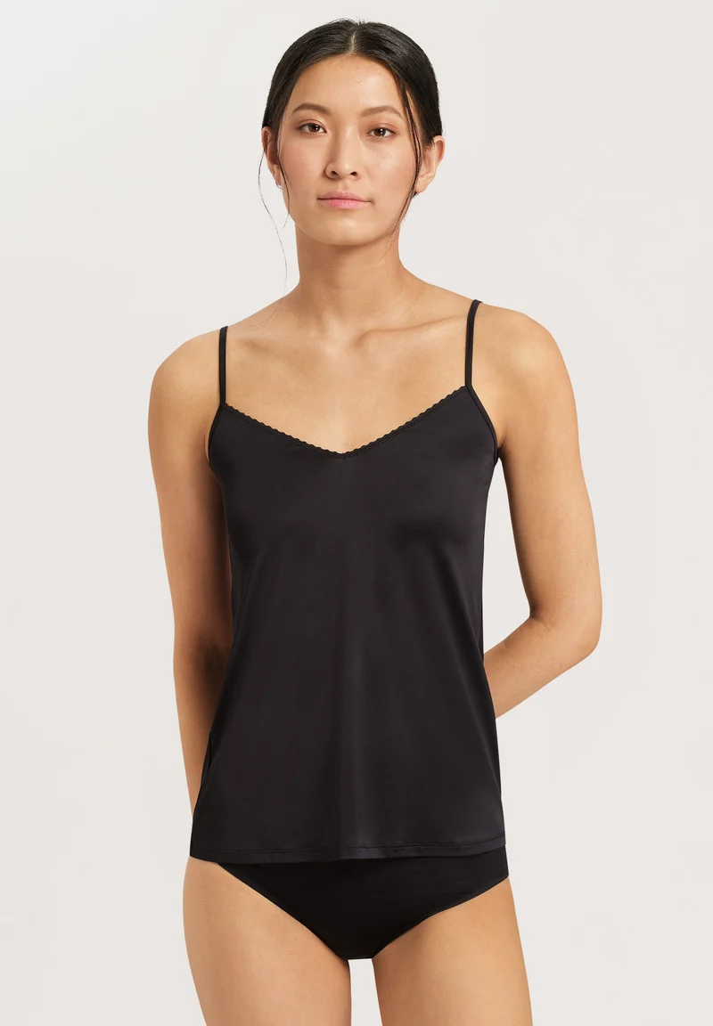 Satin Deluxe Spaghetti Top | black 071063-070019