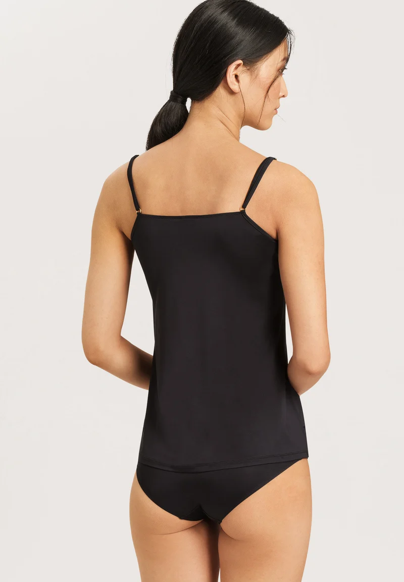 Satin Deluxe Spaghetti Top | black 071063-070019
