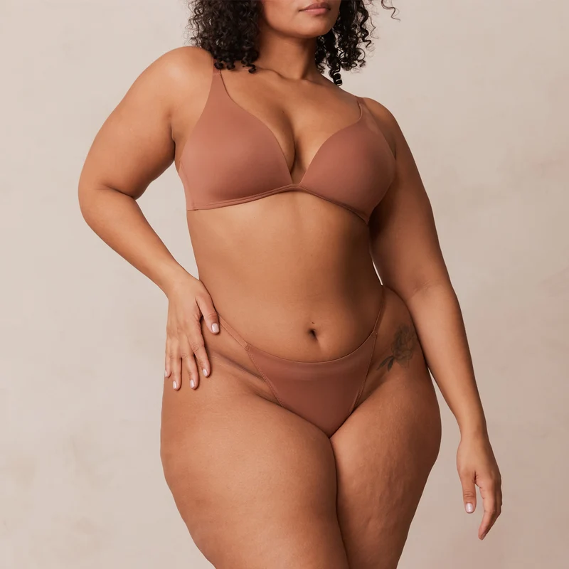 Light Non-Wired Plunge T-Shirt Bra - Mocha
