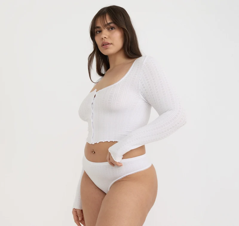 Pointelle Thong