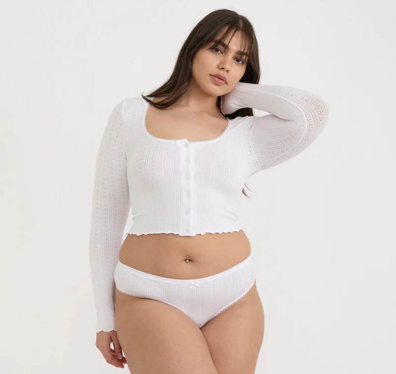 Pointelle Thong