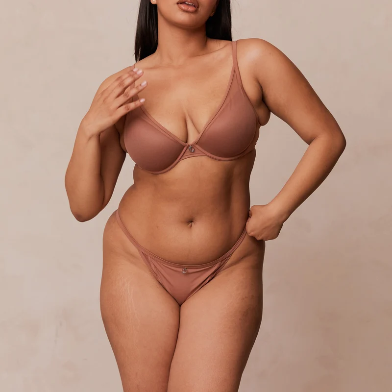 Classic Plunge T-shirt Bra - Mocha