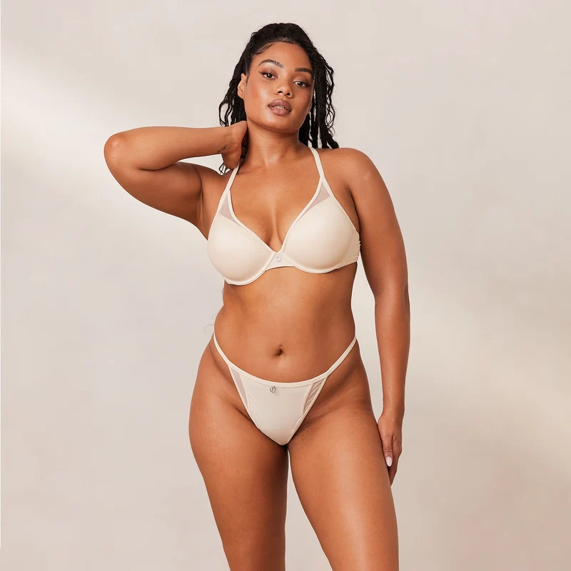 Classic Plunge T-shirt Bra - Latte