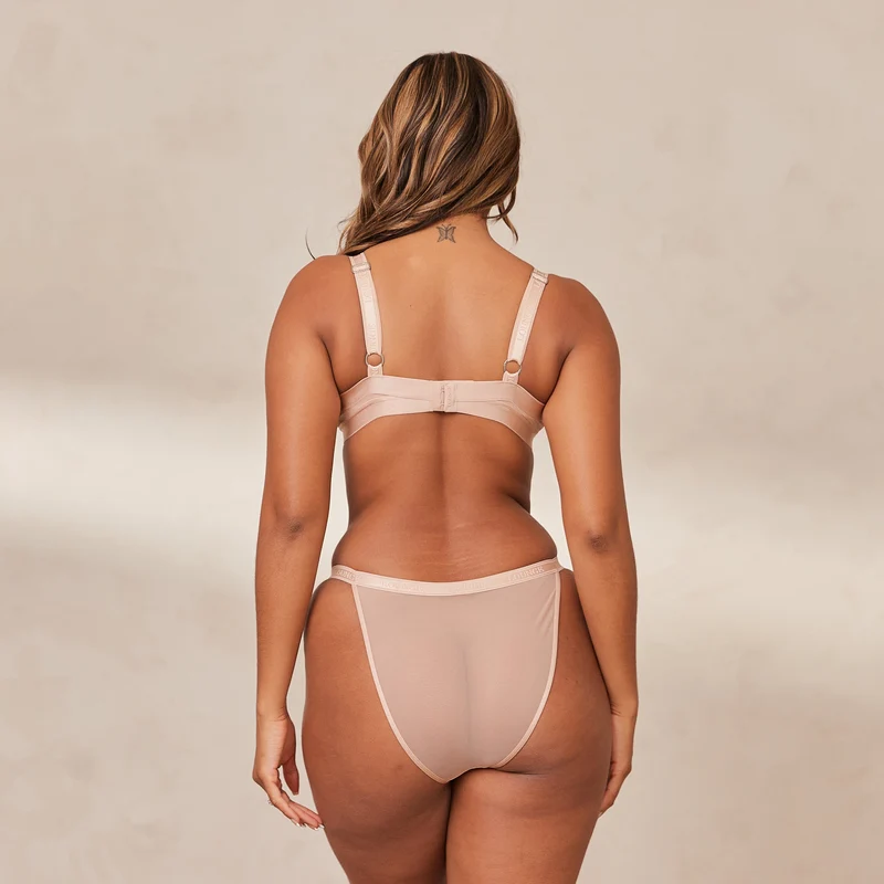 Smooth Mesh T-shirt Bra - Taupe