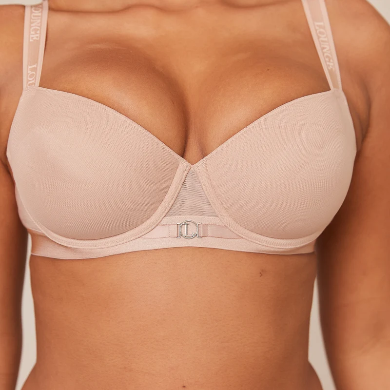 Smooth Mesh T-shirt Bra - Taupe