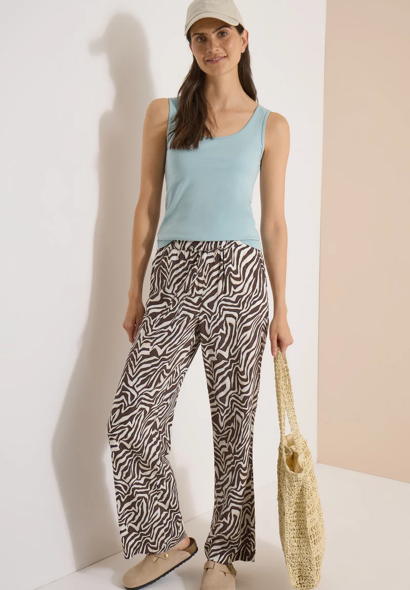 Straight Leg Hose mit Zebraprint