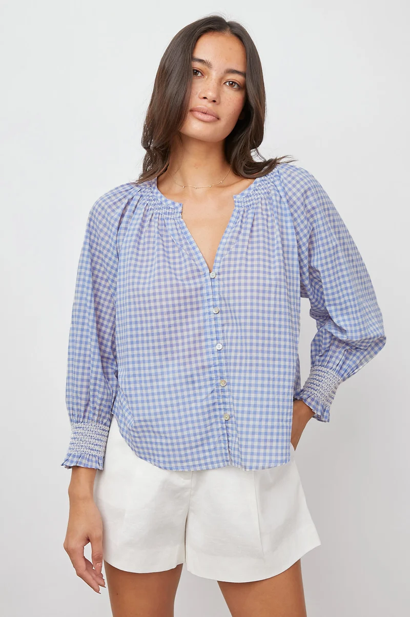 Mariah Carolina Gingham Top
