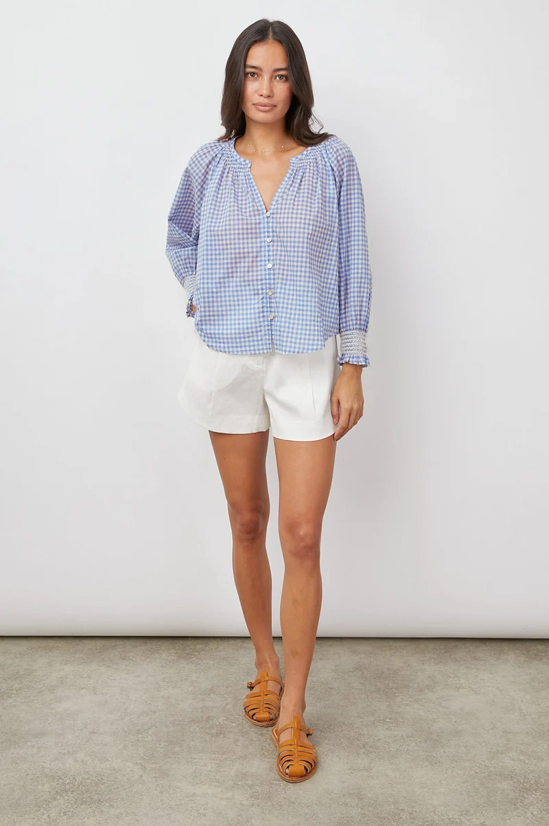 Mariah Carolina Gingham Top