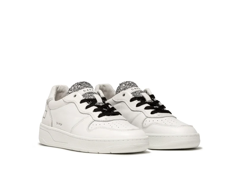 Court Pop Glitter White Trainer