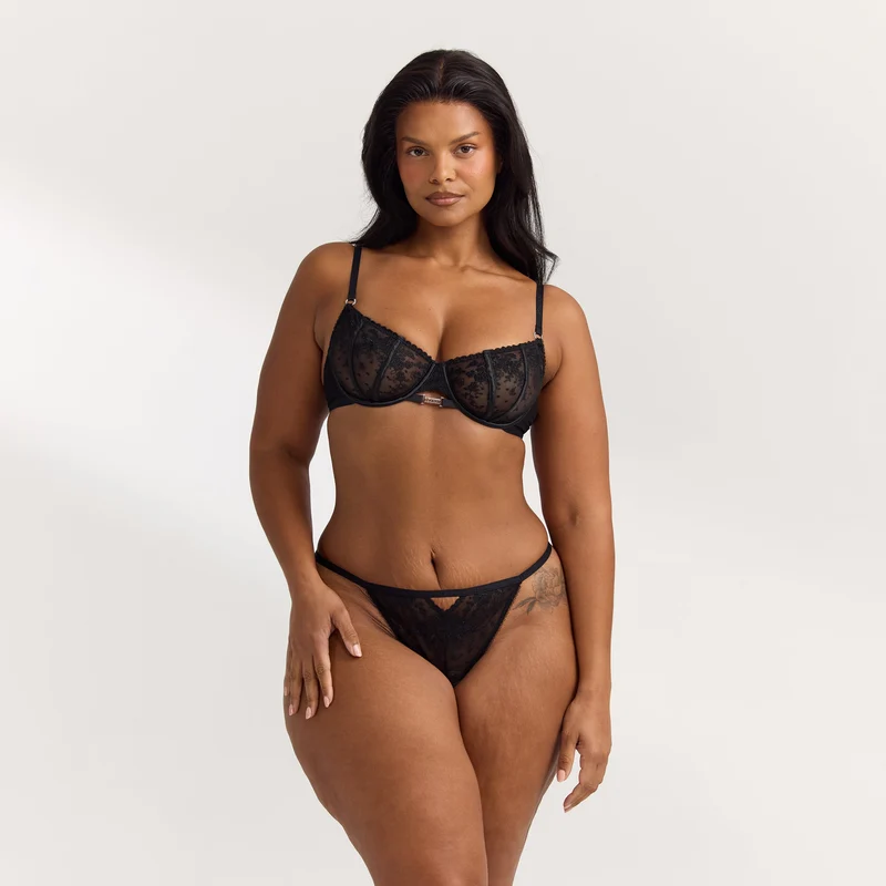 Flirt Balcony Bra - Black