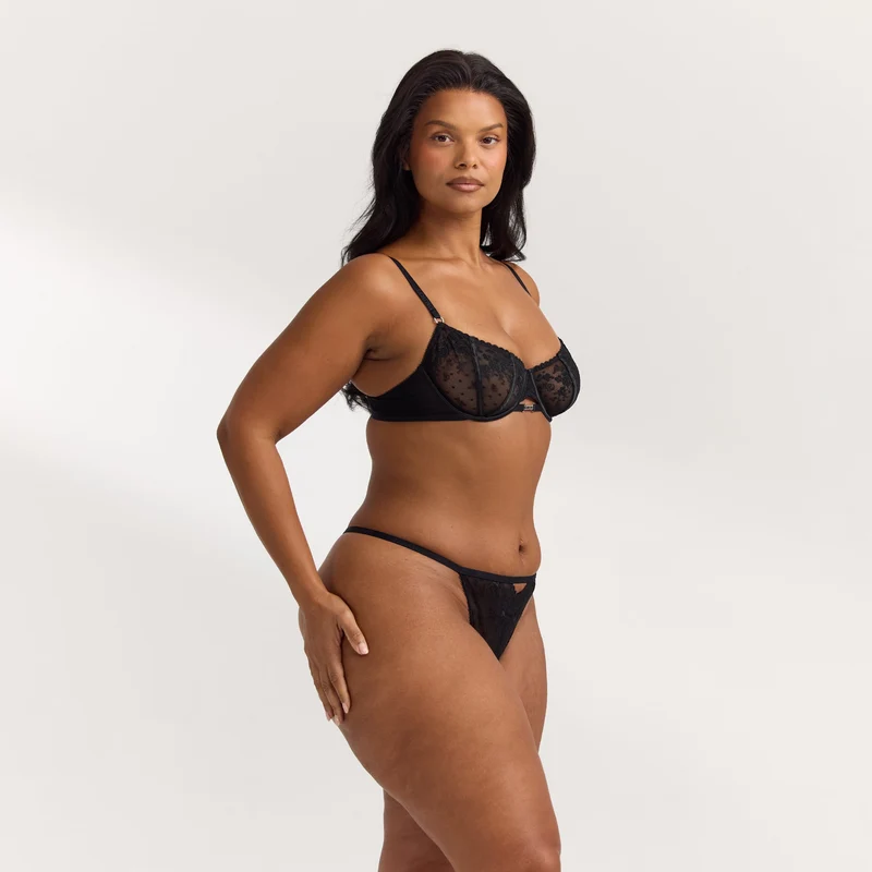 Flirt Balcony Bra - Black
