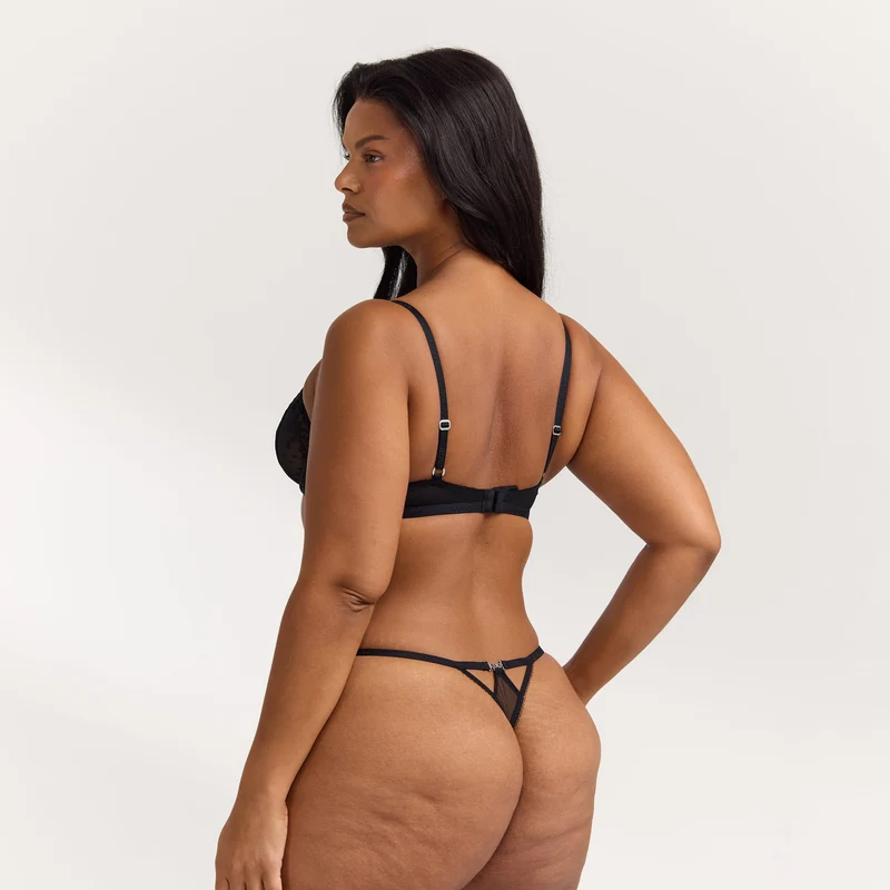 Flirt Balcony Bra - Black