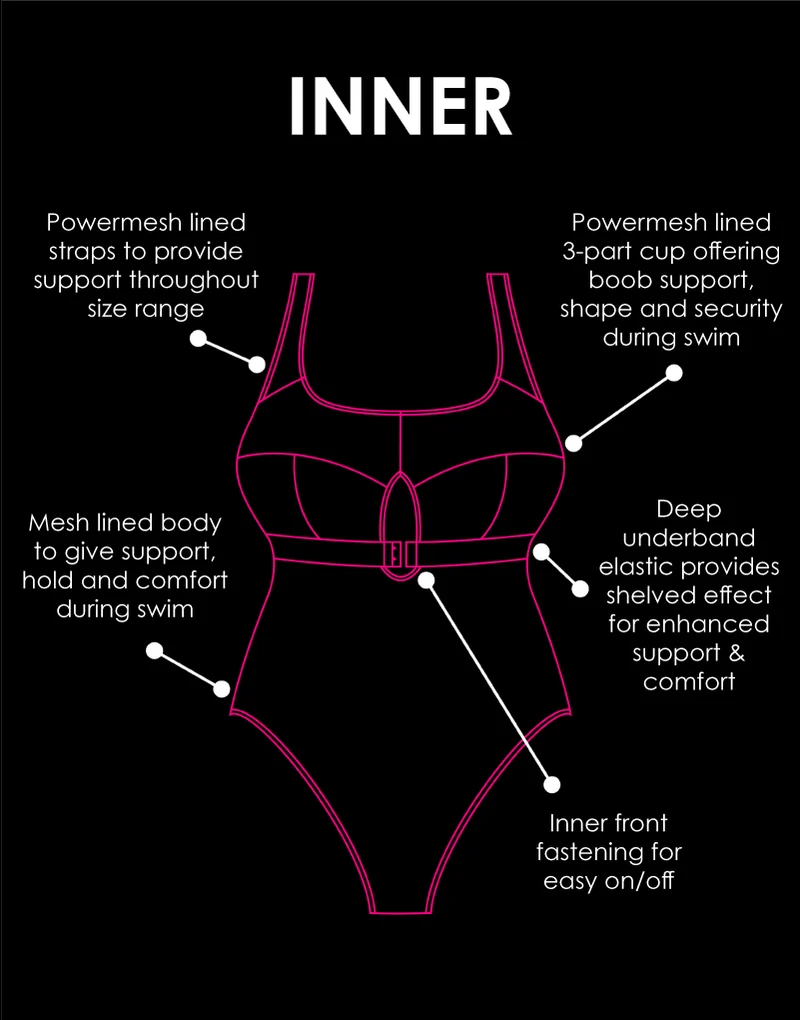 Curvy Kate Deep Dive Non-Wired Swimsuit Black