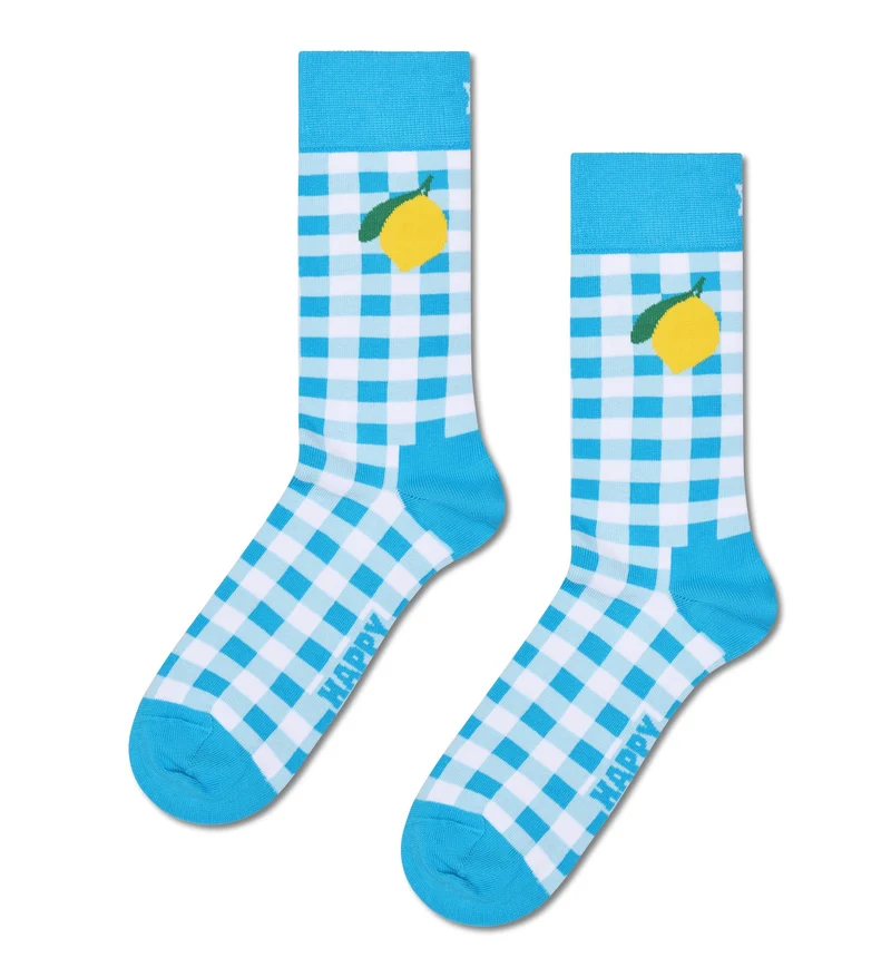 Gingham Lemon Sock
