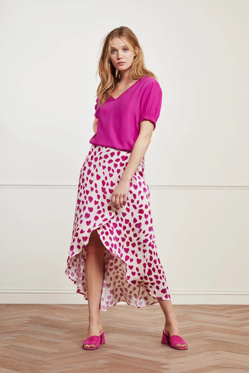 Cora Pink Leopard Skirt