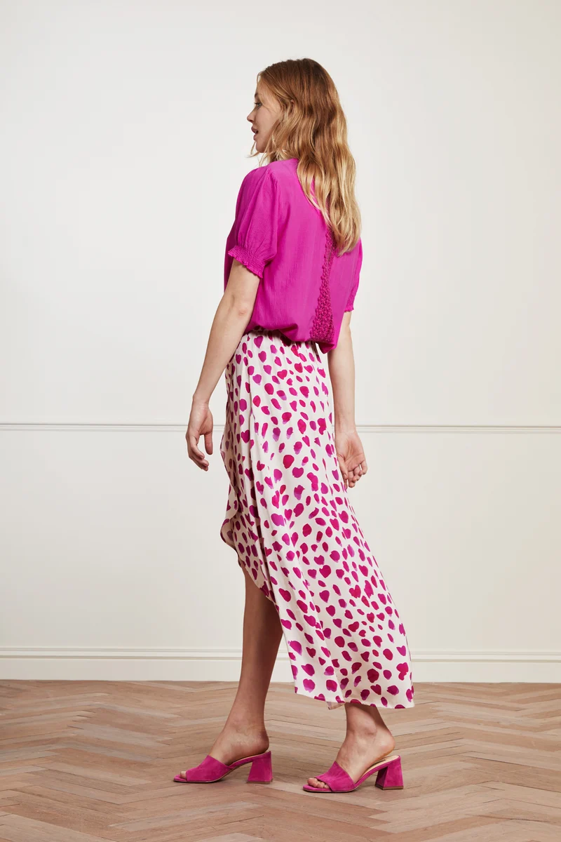 Cora Pink Leopard Skirt