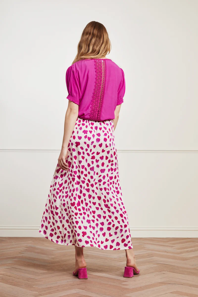 Cora Pink Leopard Skirt
