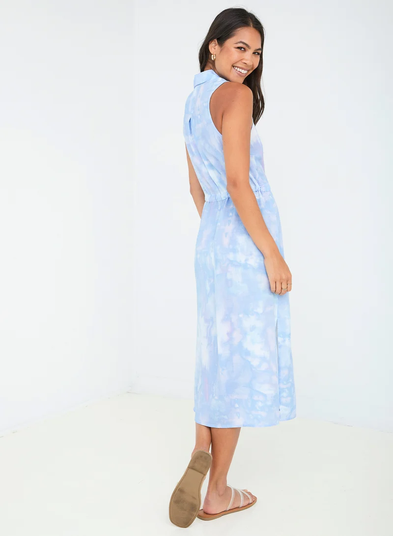 Sleeveless Swing Hem Midi Dress