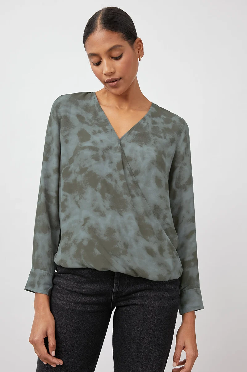 Hillary Slate Tie Dye Top