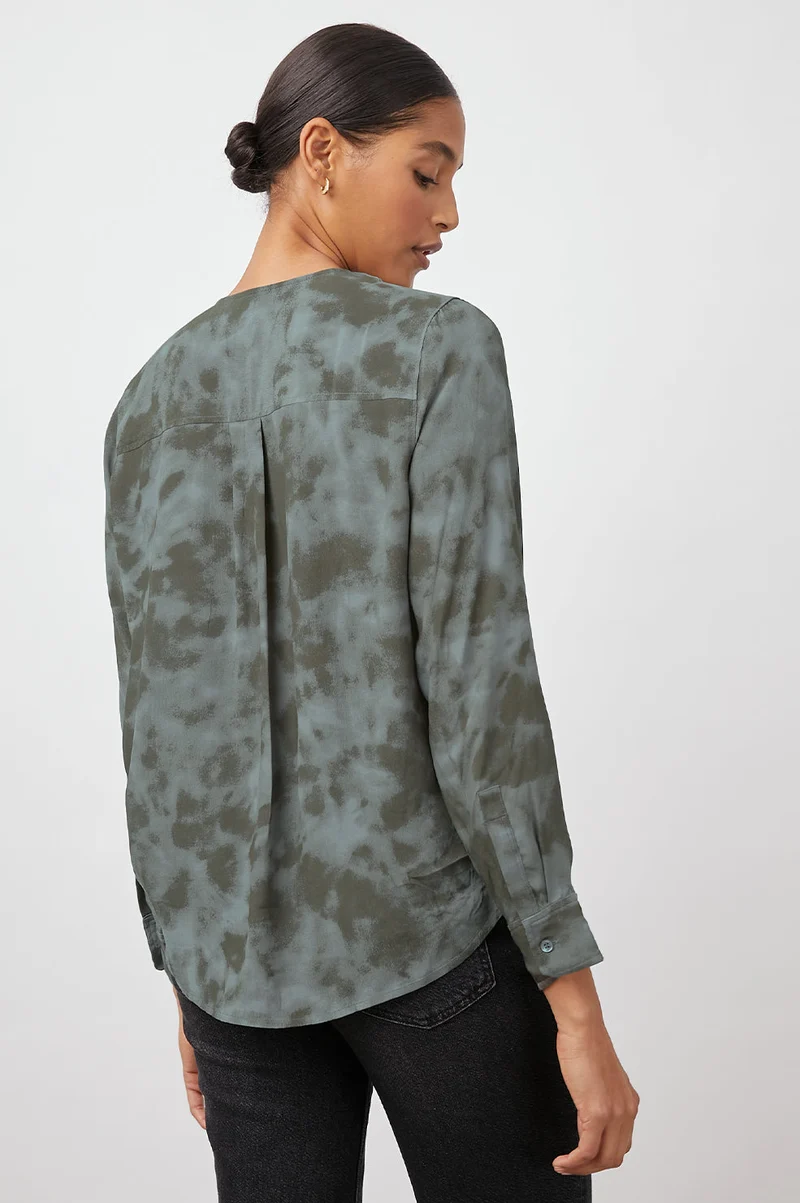 Hillary Slate Tie Dye Top