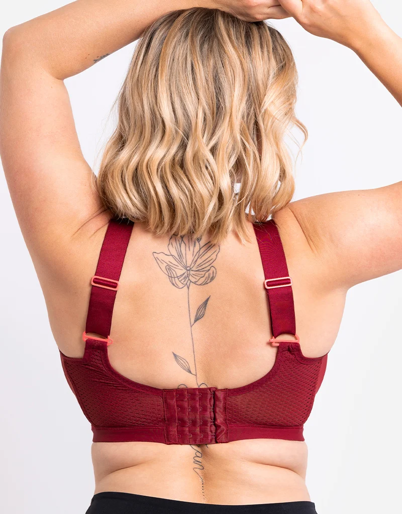 Curvy Kate Everymove Wired Multiway Sports Bra Beet Red/ Coral