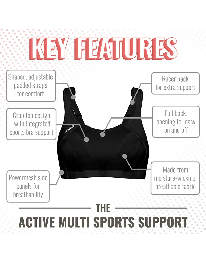 Shock Absorber Active Multi Sports Support Bra Dark Grey