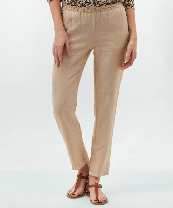 Pirouette Tan Linen Trousers
