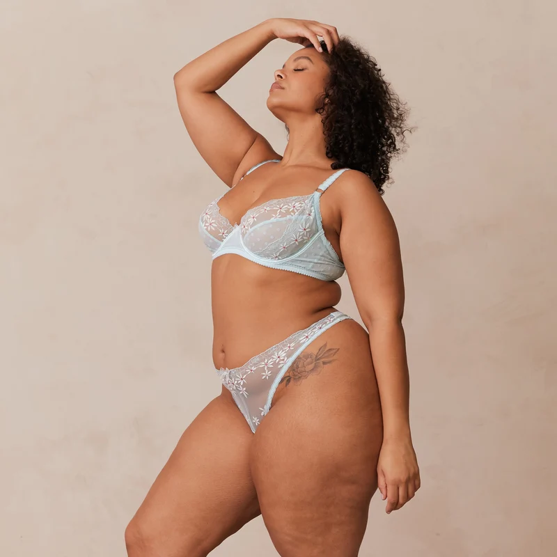 Fleur Balcony Bra - Blue