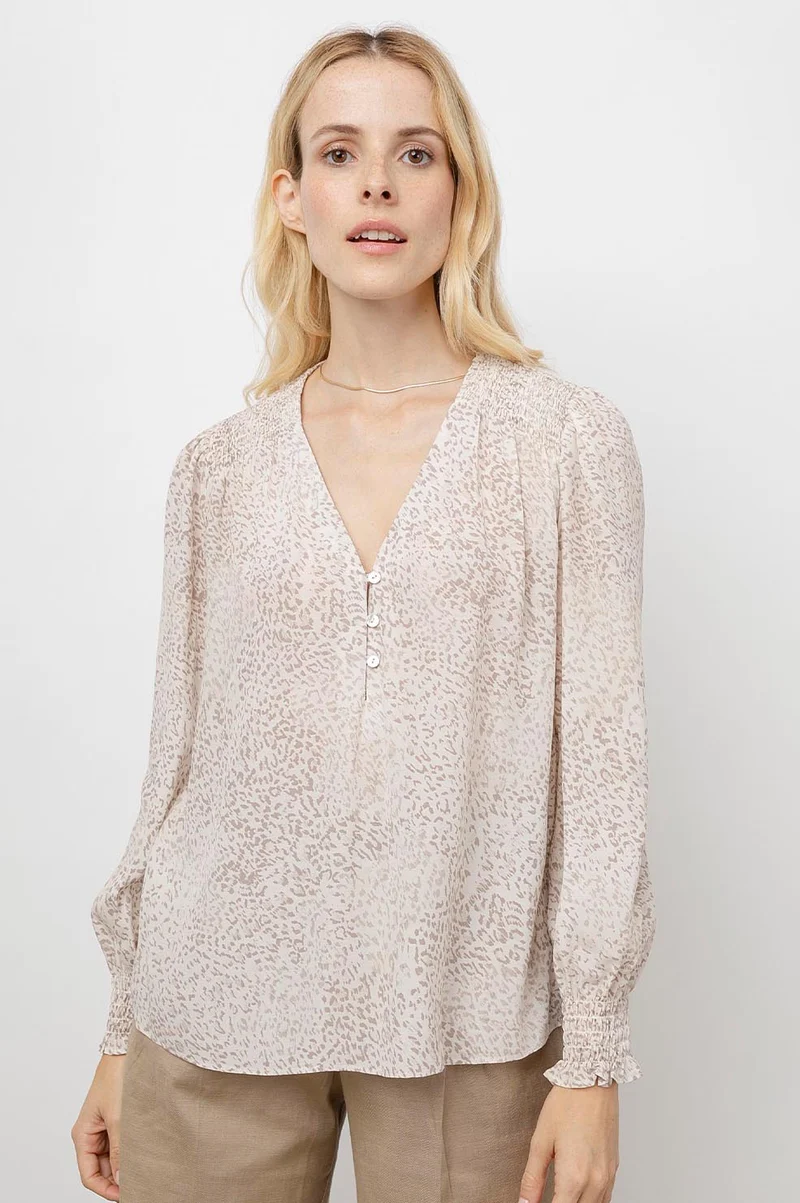 Brinley Tan Watercolour Top