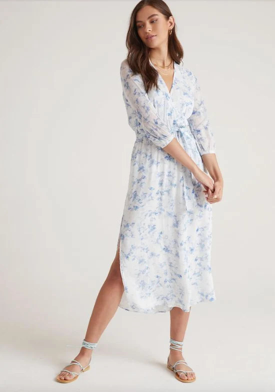 Cross Front Belted Maxi Dress