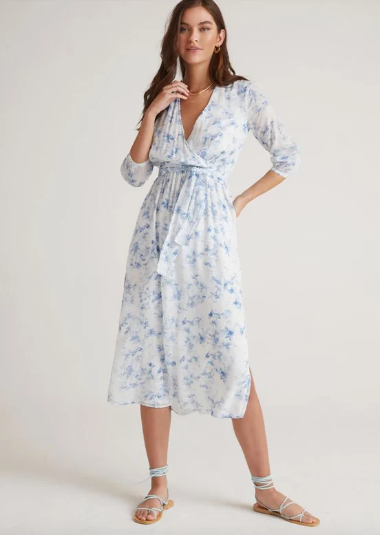 Cross Front Belted Maxi Dress