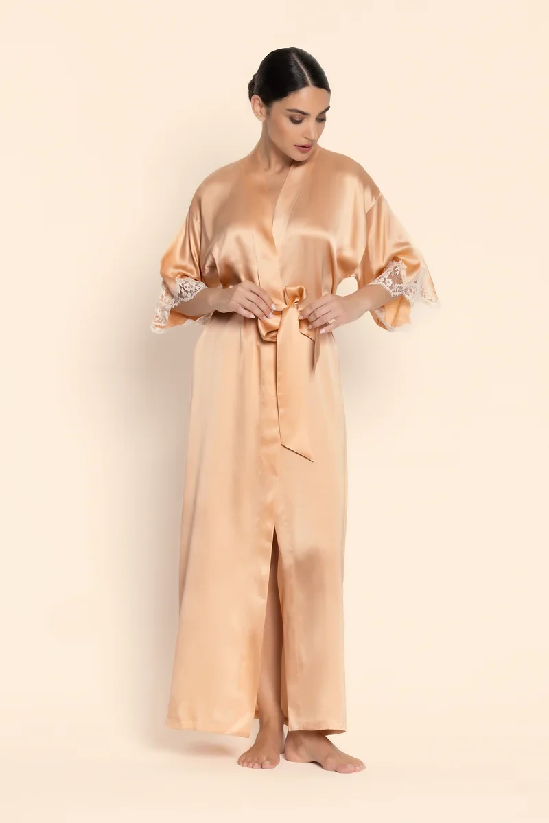 Lise Charmel - Splendeur Soie Lange Robe Splendeur Peche