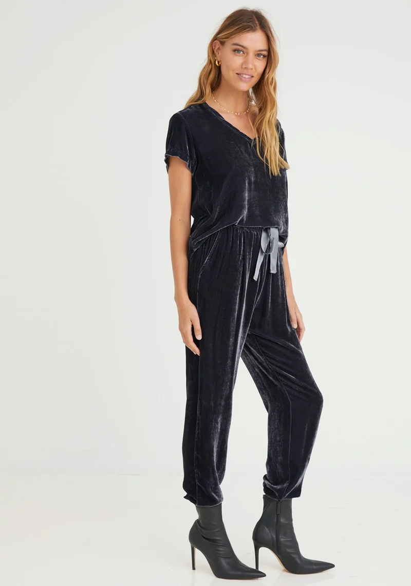 Pleat Front Jogger Dark Water