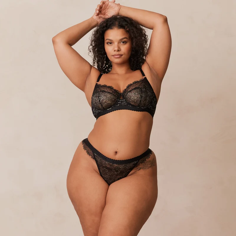 Desire Balcony Bra - Black